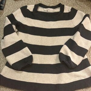 Striped dark grey and Cream Sweater